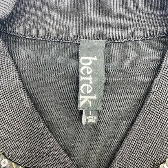 Berek Jacket Womans Large Black & Gold Glitter Rhinestone Electric Grandma - Picture 5 of 9